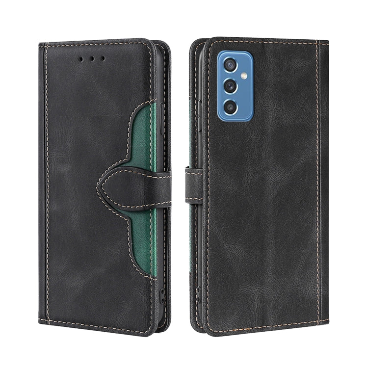 For Samsung Galaxy M52 5G Skin Feel Straw Hat Magnetic Buckle Leather Phone Case