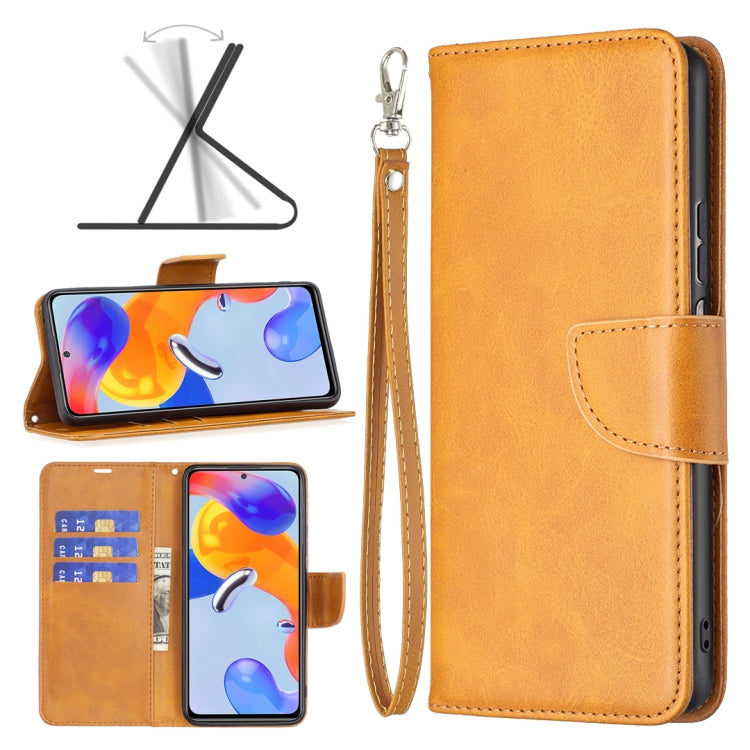 For Xiaomi Redmi Note 11 Pro International Version Lambskin Texture Pure Color Horizontal Flip Leather Phone Case
