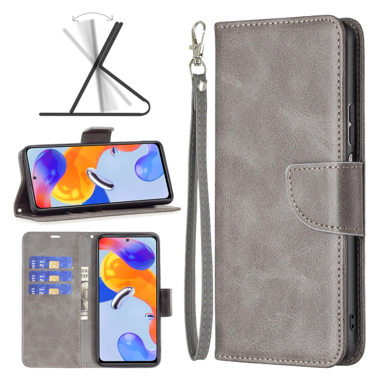 For Xiaomi Redmi Note 11 Pro International Version Lambskin Texture Pure Color Horizontal Flip Leather Phone Case