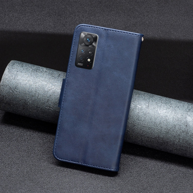 For Xiaomi Redmi Note 11 Pro International Version Lambskin Texture Pure Color Horizontal Flip Leather Phone Case