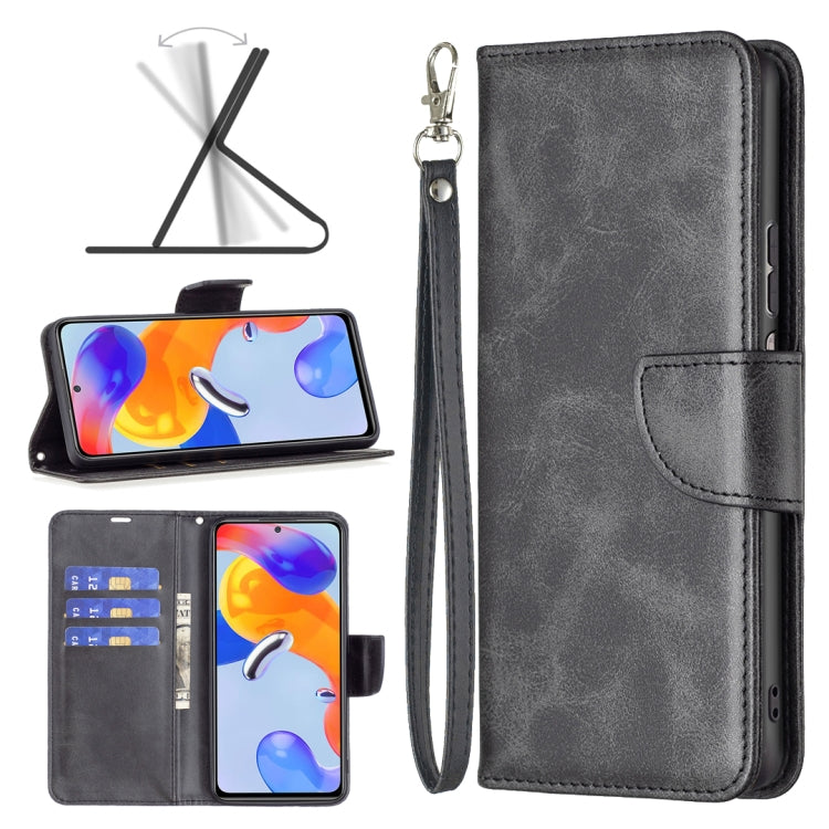 For Xiaomi Redmi Note 11 Pro International Version Lambskin Texture Pure Color Horizontal Flip Leather Phone Case