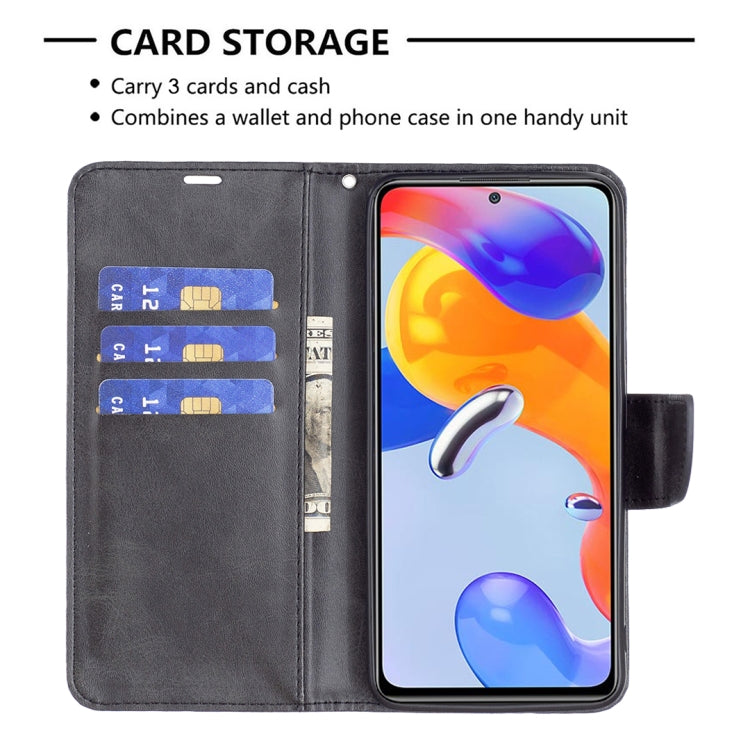 For Xiaomi Redmi Note 11 Pro International Version Lambskin Texture Pure Color Horizontal Flip Leather Phone Case