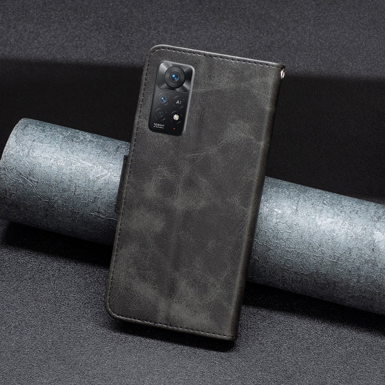 For Xiaomi Redmi Note 11 Pro International Version Lambskin Texture Pure Color Horizontal Flip Leather Phone Case