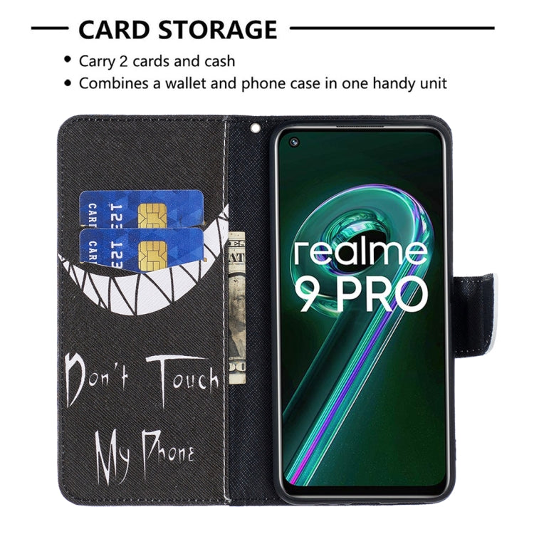 For OPPO Realme 9 Pro Colored Drawing Pattern Horizontal Flip Leather Case with Holder & Card Slots & Wallet