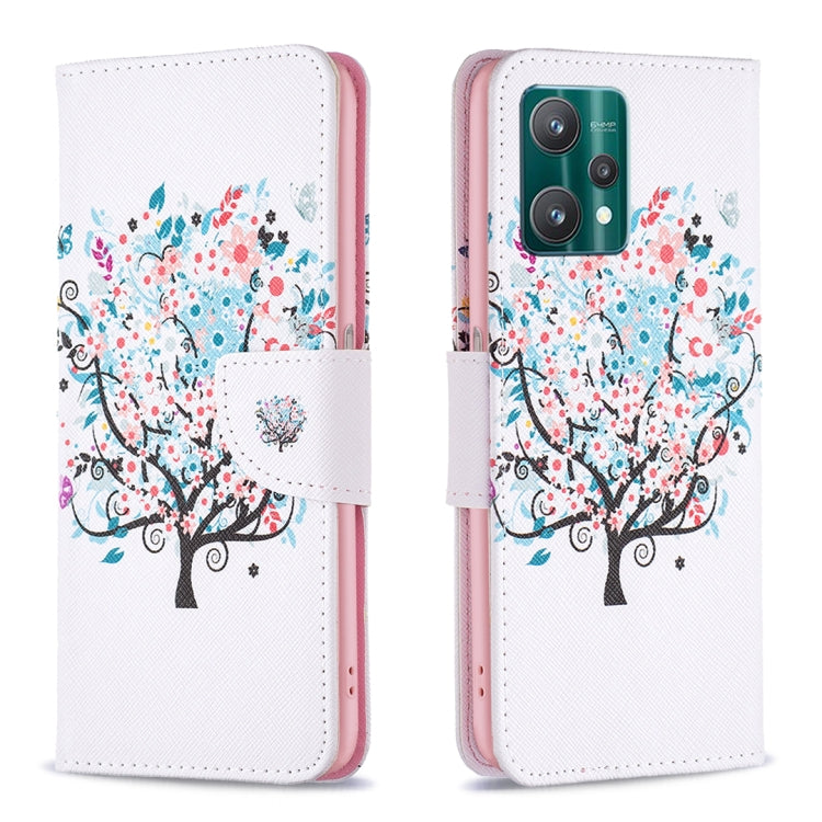 For OPPO Realme 9 Pro Colored Drawing Pattern Horizontal Flip Leather Case with Holder & Card Slots & Wallet