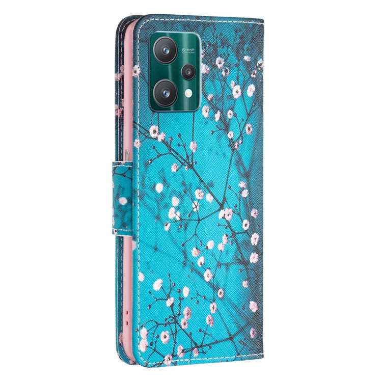 For OPPO Realme 9 Pro Colored Drawing Pattern Horizontal Flip Leather Case with Holder & Card Slots & Wallet