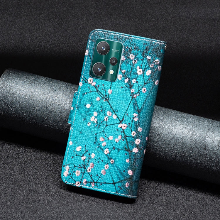 For OPPO Realme 9 Pro Colored Drawing Pattern Horizontal Flip Leather Case with Holder & Card Slots & Wallet