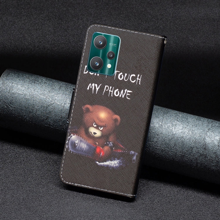 For OPPO Realme 9 Pro Colored Drawing Pattern Horizontal Flip Leather Case with Holder & Card Slots & Wallet