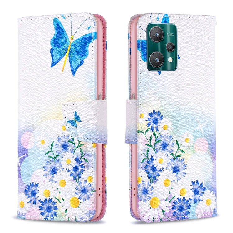For OPPO Realme 9 Pro Colored Drawing Pattern Horizontal Flip Leather Case with Holder & Card Slots & Wallet
