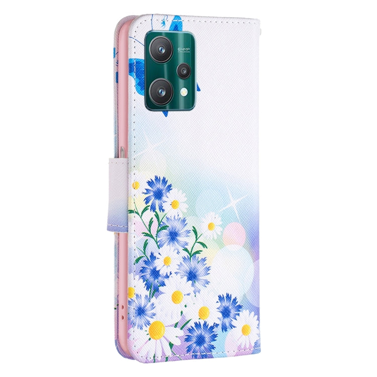 For OPPO Realme 9 Pro Colored Drawing Pattern Horizontal Flip Leather Case with Holder & Card Slots & Wallet