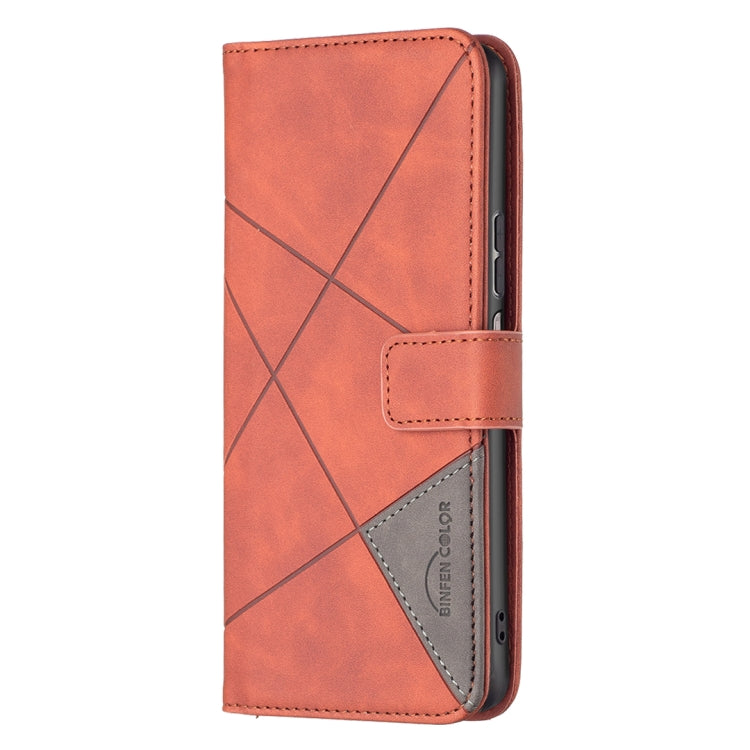 For Xiaomi Redmi Note 11 Pro International Version Rhombus Texture Magnetic Buckle Horizontal Flip Leather Phone Case