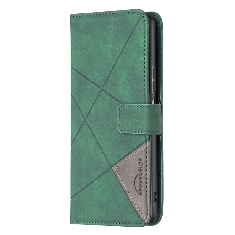 For Xiaomi Redmi Note 11 Pro International Version Rhombus Texture Magnetic Buckle Horizontal Flip Leather Phone Case