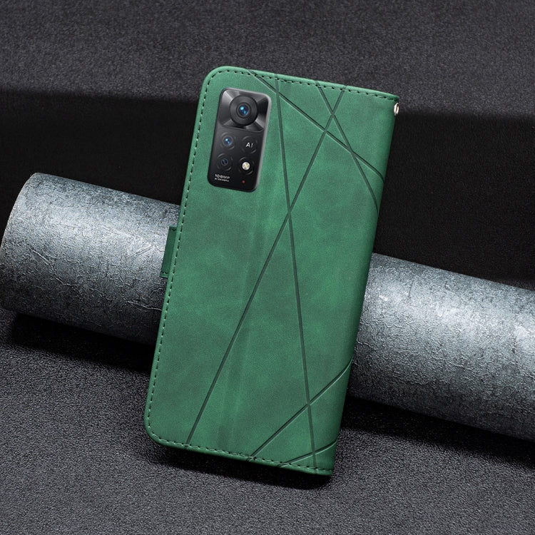 For Xiaomi Redmi Note 11 Pro International Version Rhombus Texture Magnetic Buckle Horizontal Flip Leather Phone Case