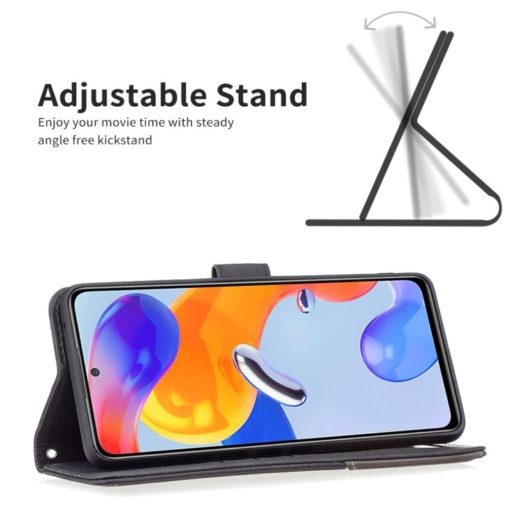 For Xiaomi Redmi Note 11 Pro International Version Rhombus Texture Magnetic Buckle Horizontal Flip Leather Phone Case