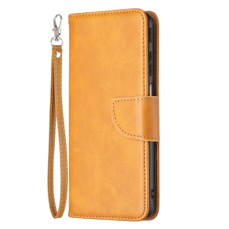 For Motorola Moto G31 / G41 Side Fingerprint Retro Lambskin Texture Leather Phone Case