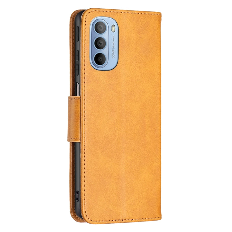 For Motorola Moto G31 / G41 Side Fingerprint Retro Lambskin Texture Leather Phone Case