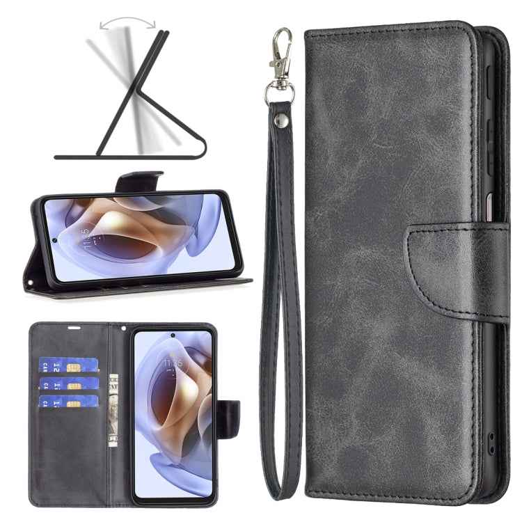 For Motorola Moto G31 / G41 Side Fingerprint Retro Lambskin Texture Leather Phone Case