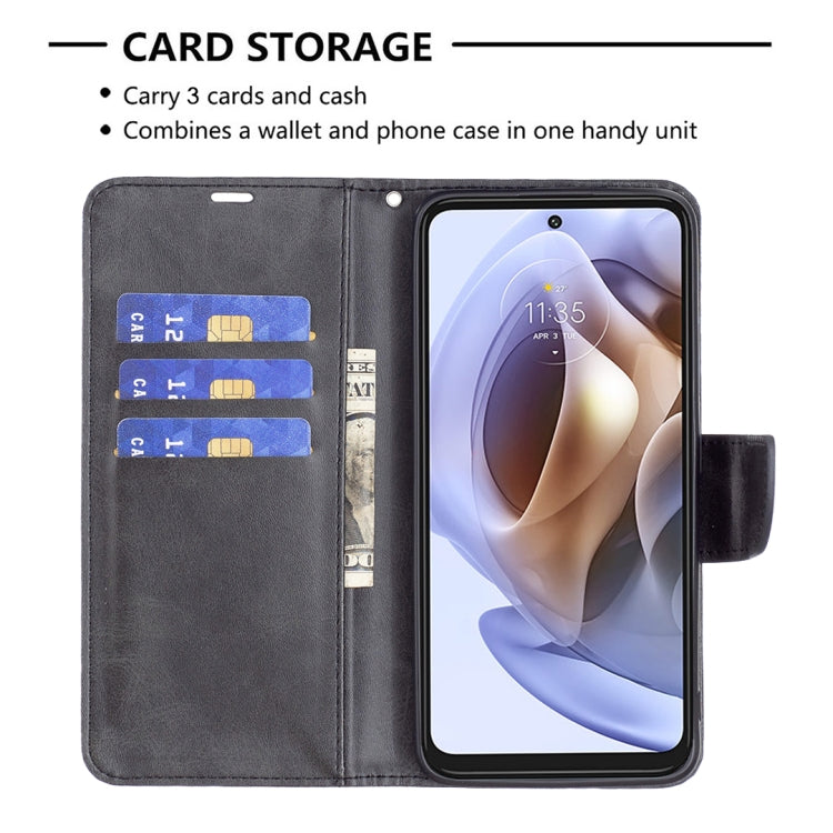 For Motorola Moto G31 / G41 Side Fingerprint Retro Lambskin Texture Leather Phone Case