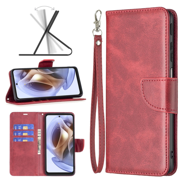 For Motorola Moto G31 / G41 Side Fingerprint Retro Lambskin Texture Leather Phone Case