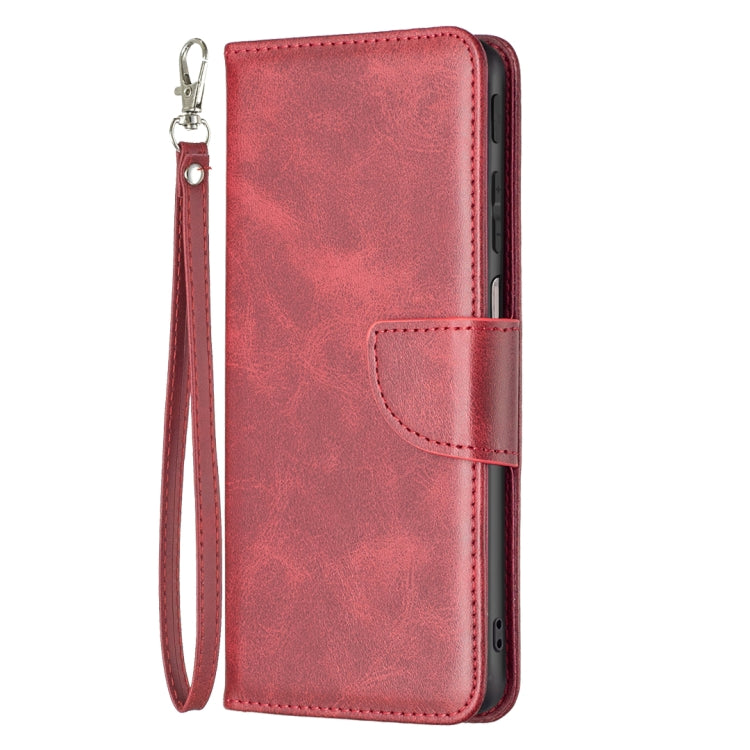 For Motorola Moto G31 / G41 Side Fingerprint Retro Lambskin Texture Leather Phone Case