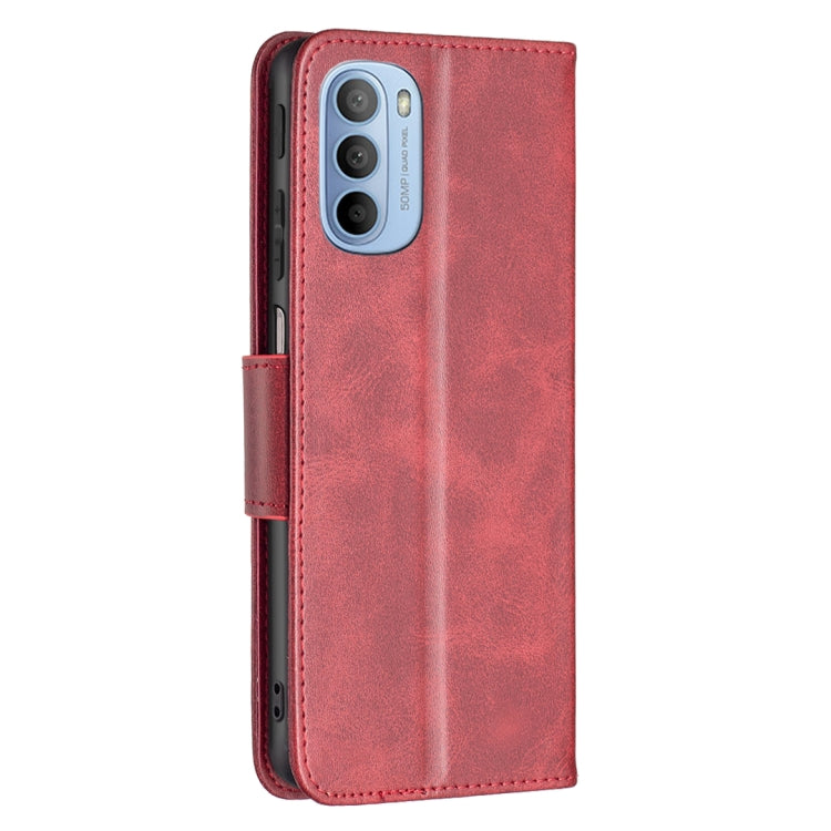 For Motorola Moto G31 / G41 Side Fingerprint Retro Lambskin Texture Leather Phone Case