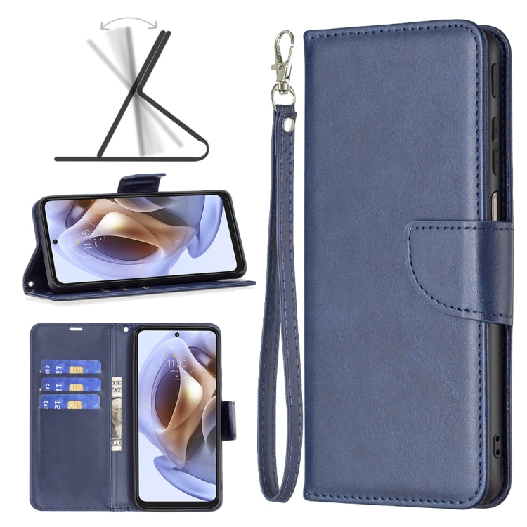For Motorola Moto G31 / G41 Side Fingerprint Retro Lambskin Texture Leather Phone Case