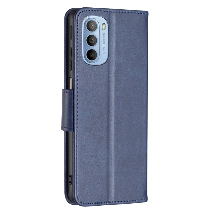 For Motorola Moto G31 / G41 Side Fingerprint Retro Lambskin Texture Leather Phone Case