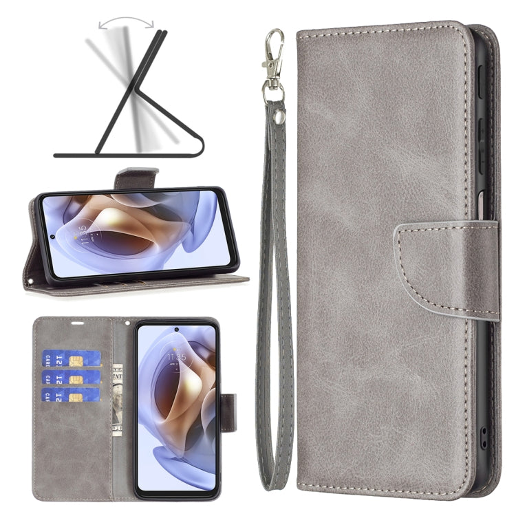 For Motorola Moto G31 / G41 Side Fingerprint Retro Lambskin Texture Leather Phone Case