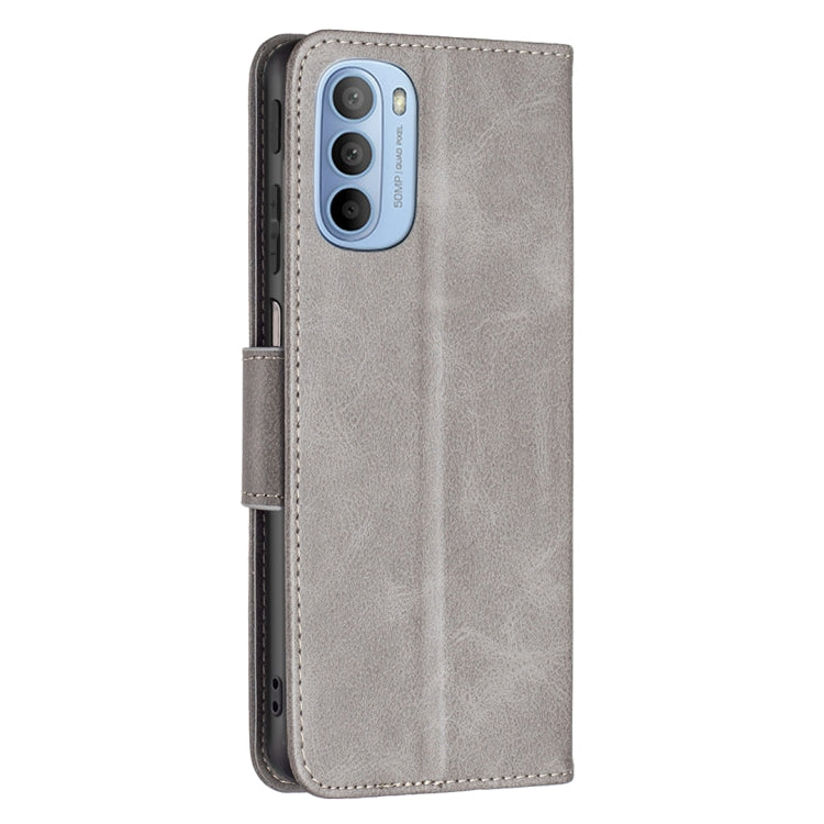 For Motorola Moto G31 / G41 Side Fingerprint Retro Lambskin Texture Leather Phone Case