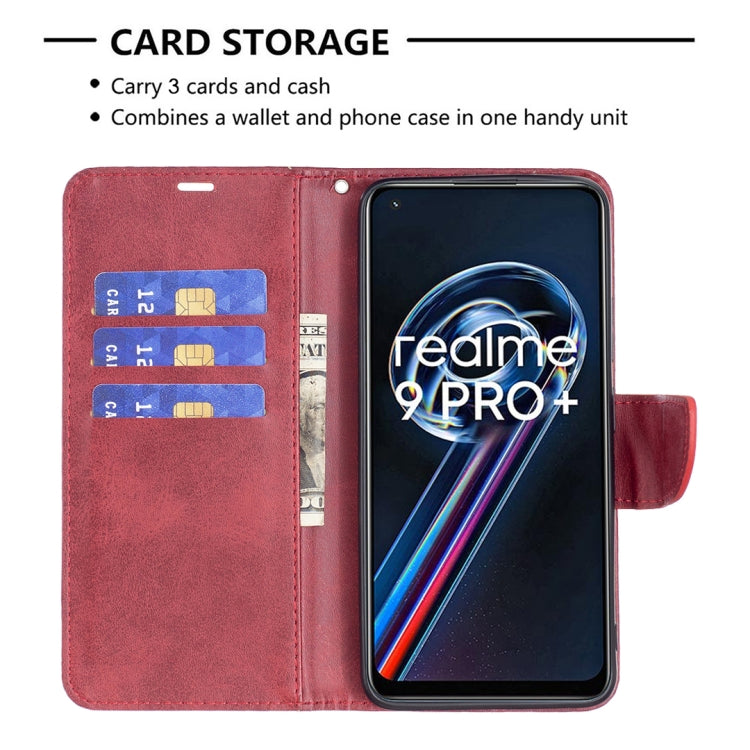 For OPPO Realme 9 Pro+ Retro Lambskin Texture Leather Phone Case