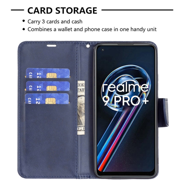 For OPPO Realme 9 Pro+ Retro Lambskin Texture Leather Phone Case