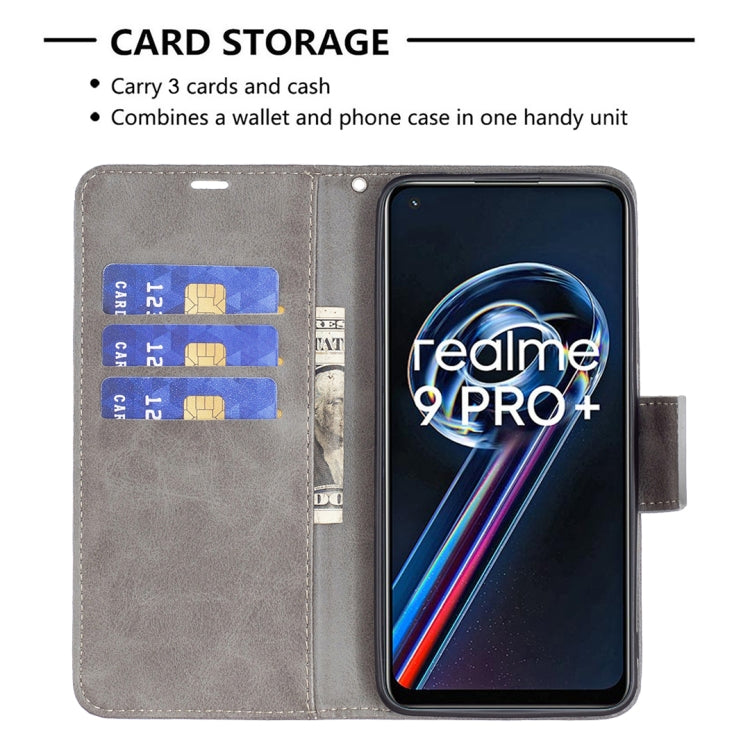 For OPPO Realme 9 Pro+ Retro Lambskin Texture Leather Phone Case