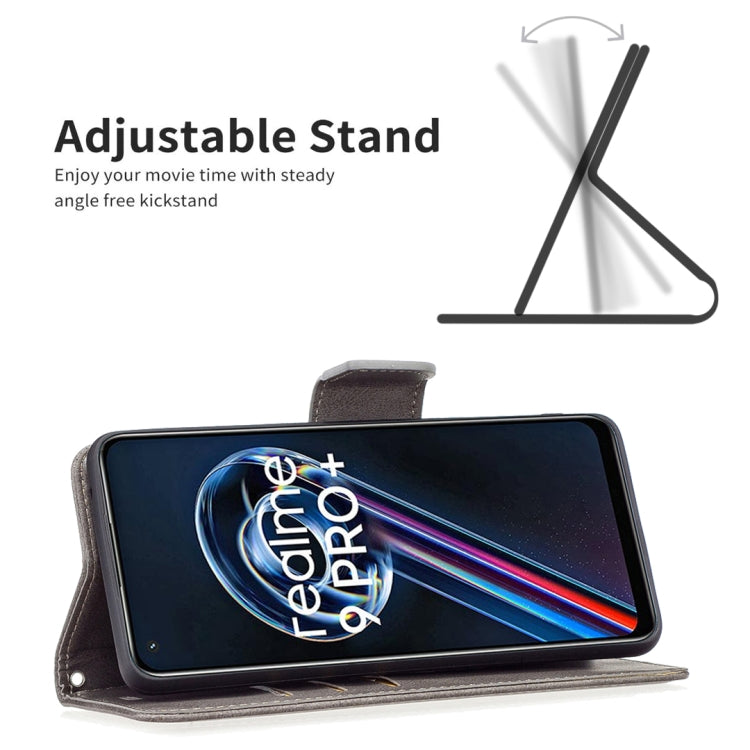 For OPPO Realme 9 Pro+ Retro Lambskin Texture Leather Phone Case