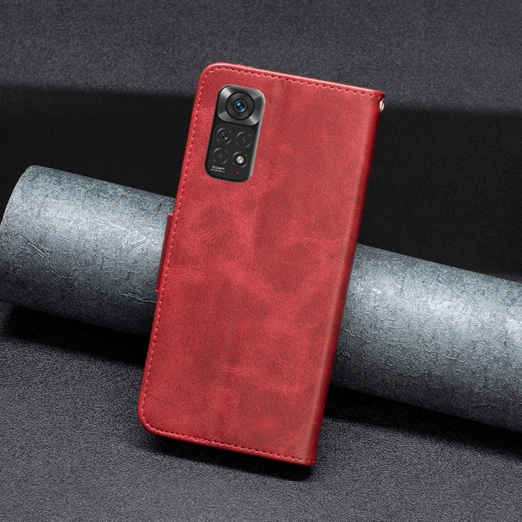 For Xiaomi Redmi Note 11 Global Retro Lambskin Texture Leather Phone Case