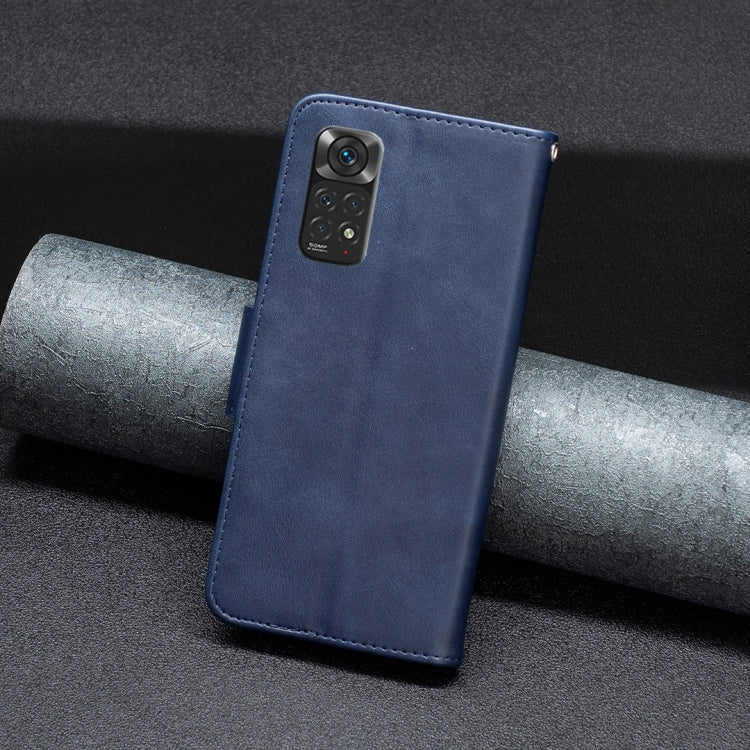 For Xiaomi Redmi Note 11 Global Retro Lambskin Texture Leather Phone Case