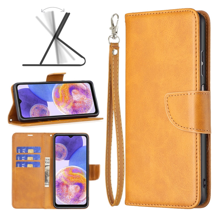 For Samsung Galaxy A23 5G Retro Lambskin Texture Leather Phone Case