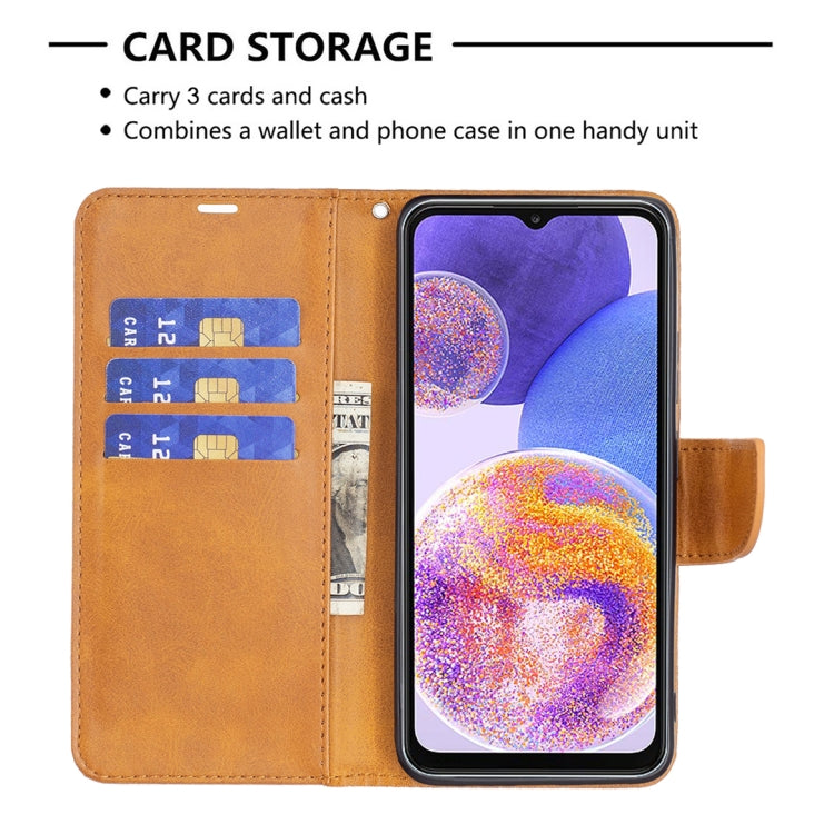 For Samsung Galaxy A23 5G Retro Lambskin Texture Leather Phone Case
