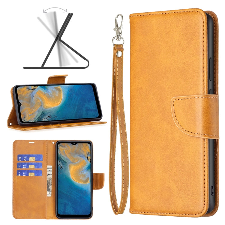For ZTE Blade A51 Retro Lambskin Texture Leather Phone Case