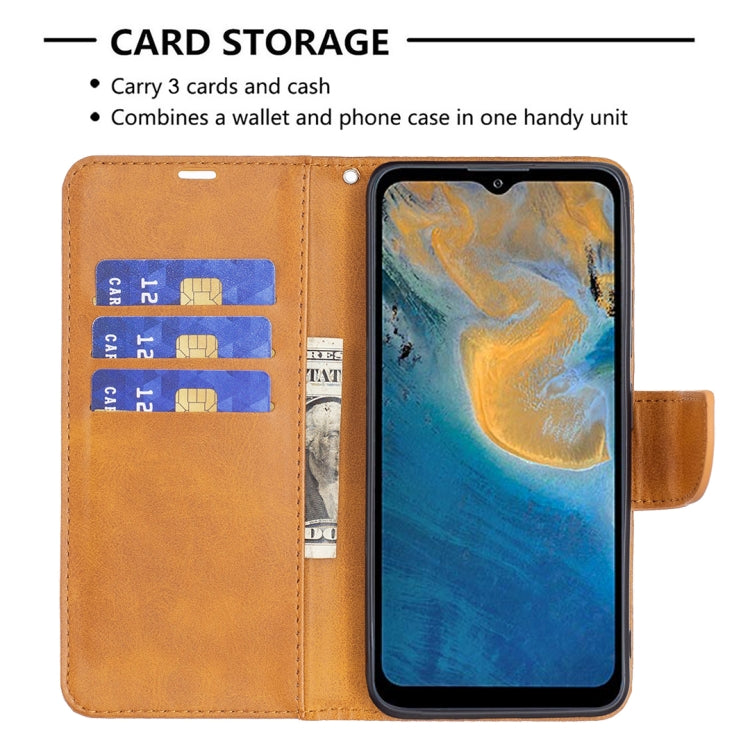 For ZTE Blade A51 Retro Lambskin Texture Leather Phone Case