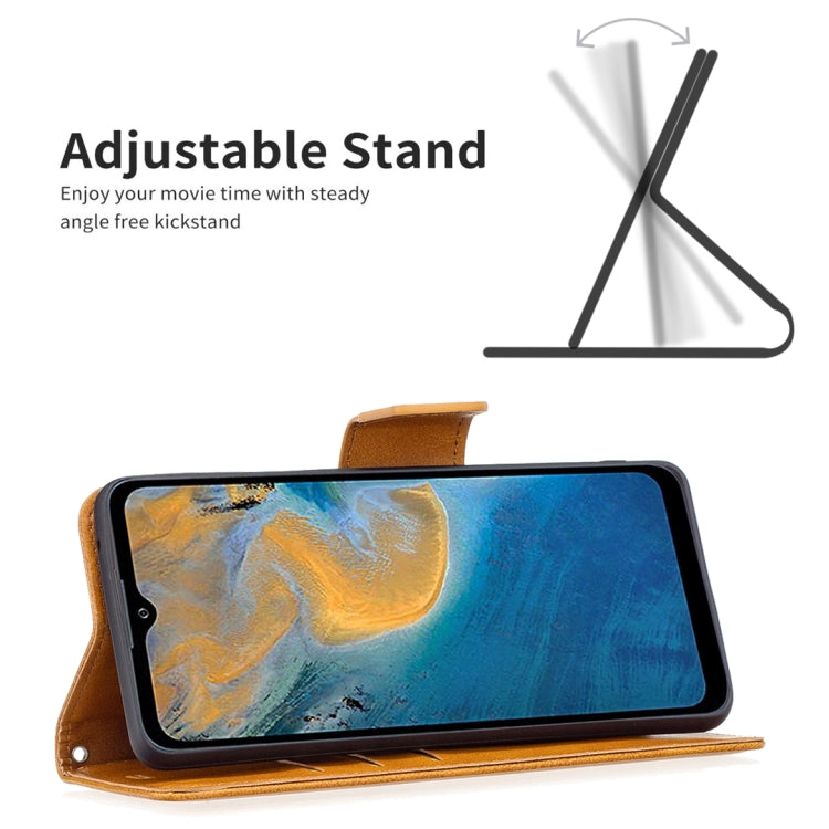 For ZTE Blade A51 Retro Lambskin Texture Leather Phone Case