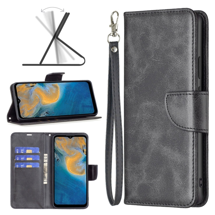 For ZTE Blade A51 Retro Lambskin Texture Leather Phone Case