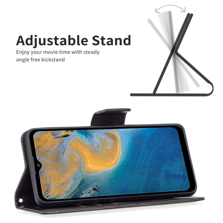 For ZTE Blade A51 Retro Lambskin Texture Leather Phone Case