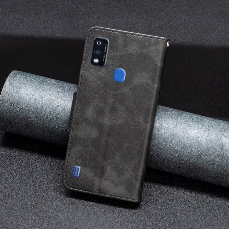 For ZTE Blade A51 Retro Lambskin Texture Leather Phone Case