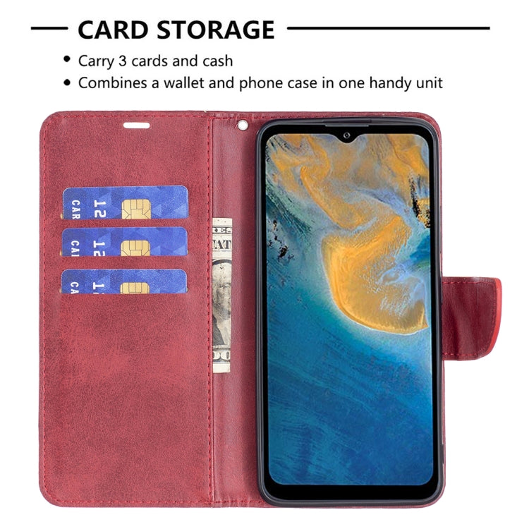 For ZTE Blade A51 Retro Lambskin Texture Leather Phone Case