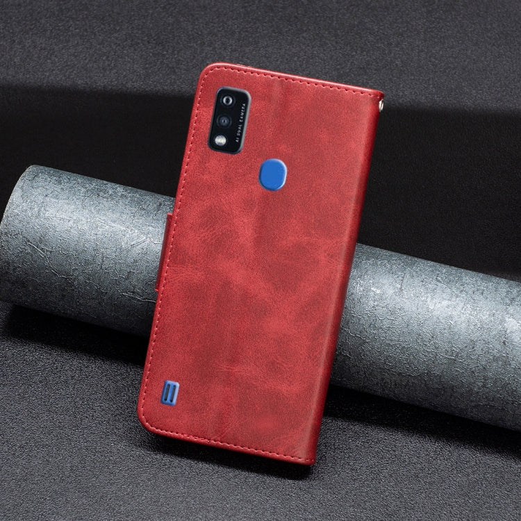 For ZTE Blade A51 Retro Lambskin Texture Leather Phone Case