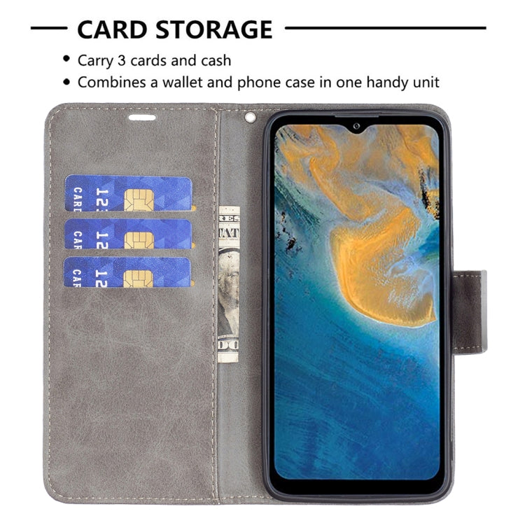 For ZTE Blade A51 Retro Lambskin Texture Leather Phone Case