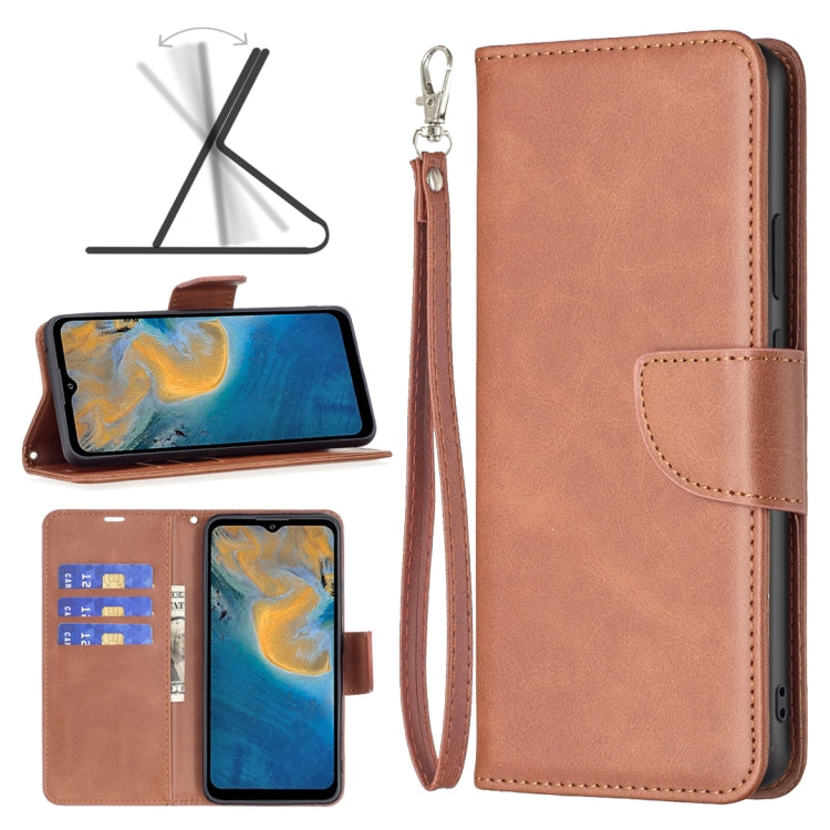 For ZTE Blade A51 Retro Lambskin Texture Leather Phone Case