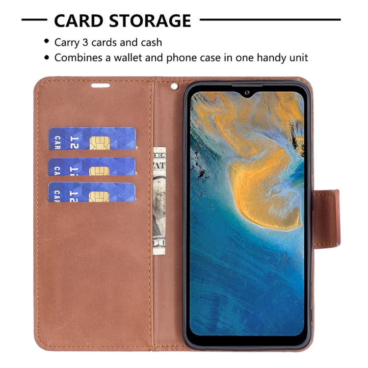 For ZTE Blade A51 Retro Lambskin Texture Leather Phone Case