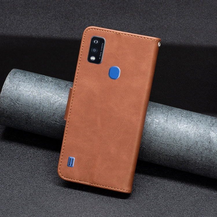 For ZTE Blade A51 Retro Lambskin Texture Leather Phone Case