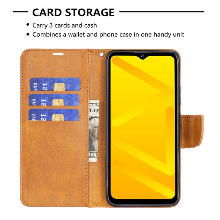 For ZTE Blade A71 Retro Lambskin Texture Leather Phone Case